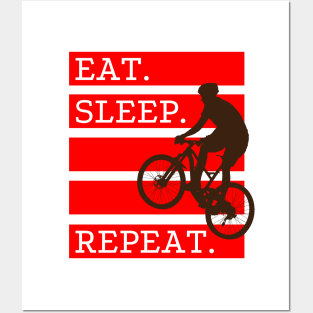 Eat. Sleep. Bike. Repeat Posters and Art